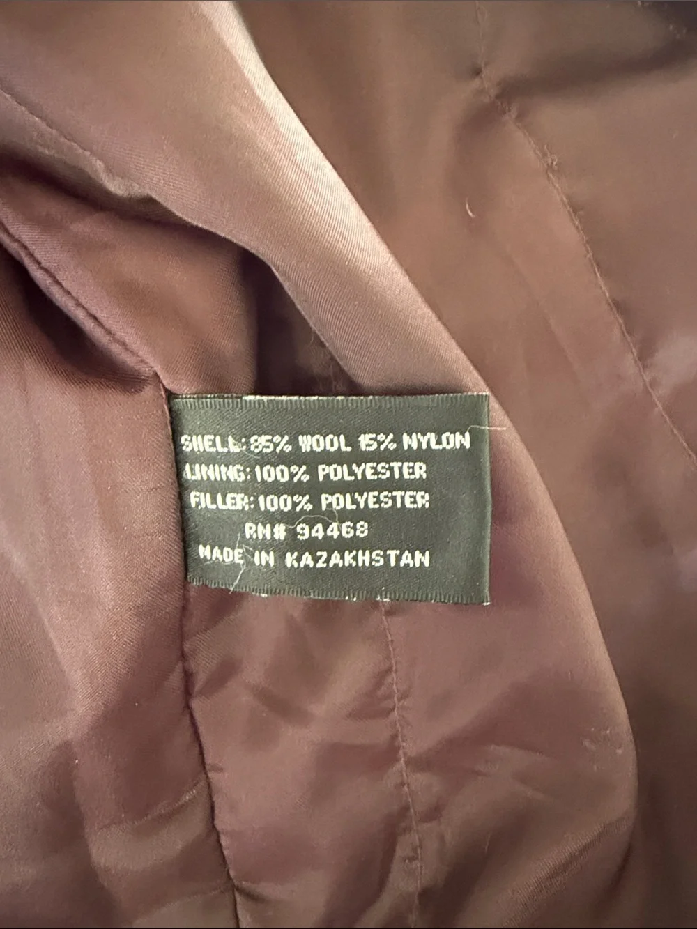Alfani Charcoal Gray Wool-Blend Zip Coat